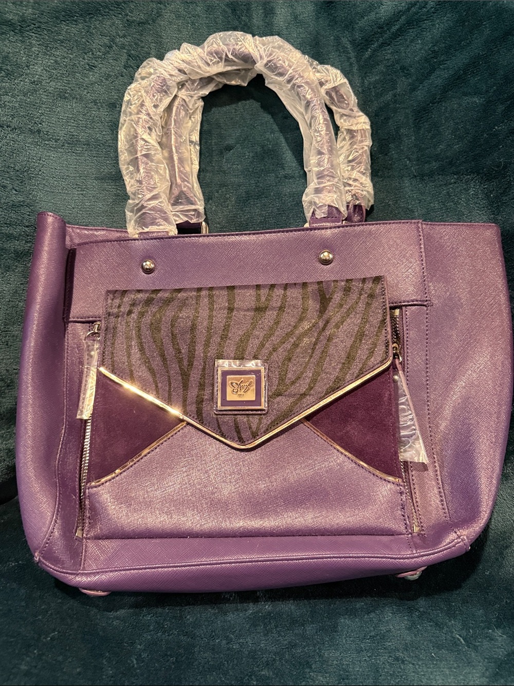 NWT Sharif Purple Leather Bag Bundle